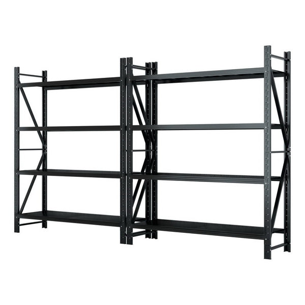 Giantz 4Mx2.4M Garage Shelving Warehouse Rack Black Giantz