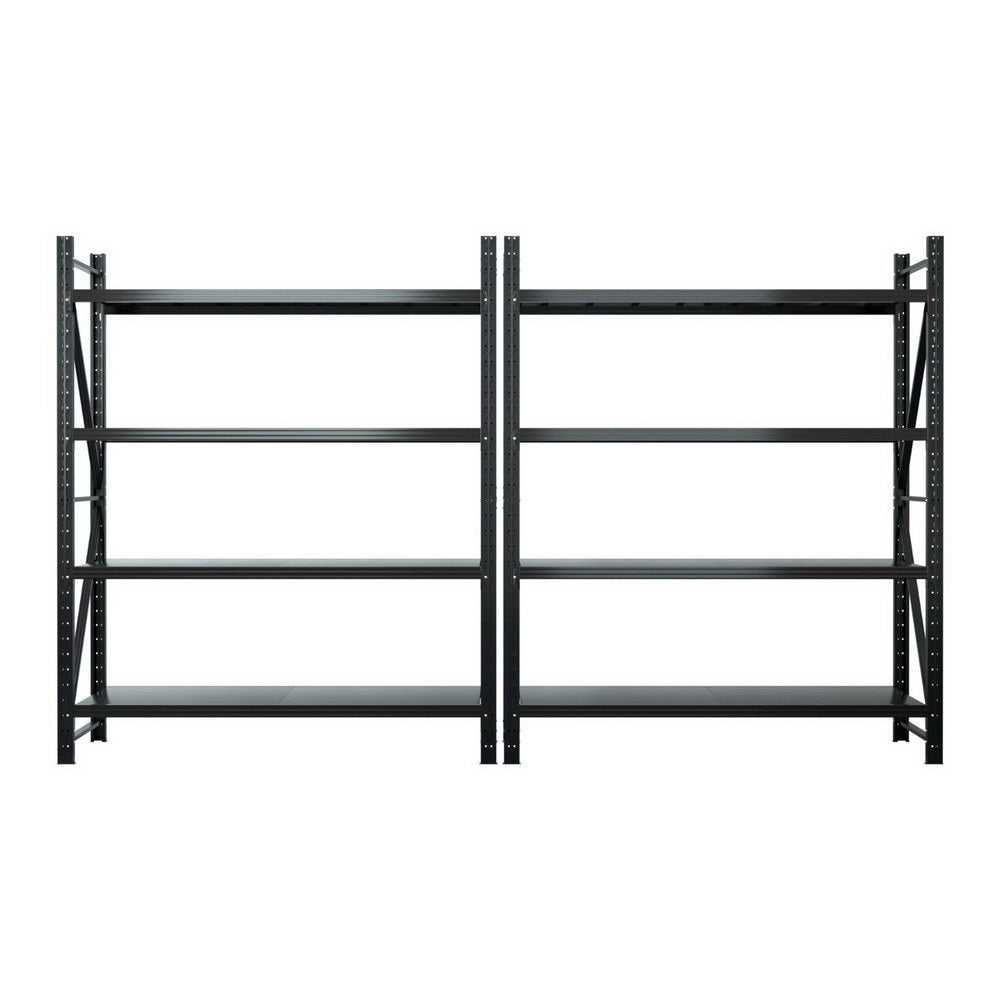 Giantz 4Mx2.4M Garage Shelving Warehouse Rack Black Giantz