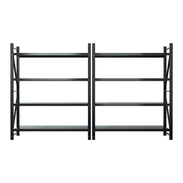 Giantz 4Mx2.4M Garage Shelving Warehouse Rack Black Giantz