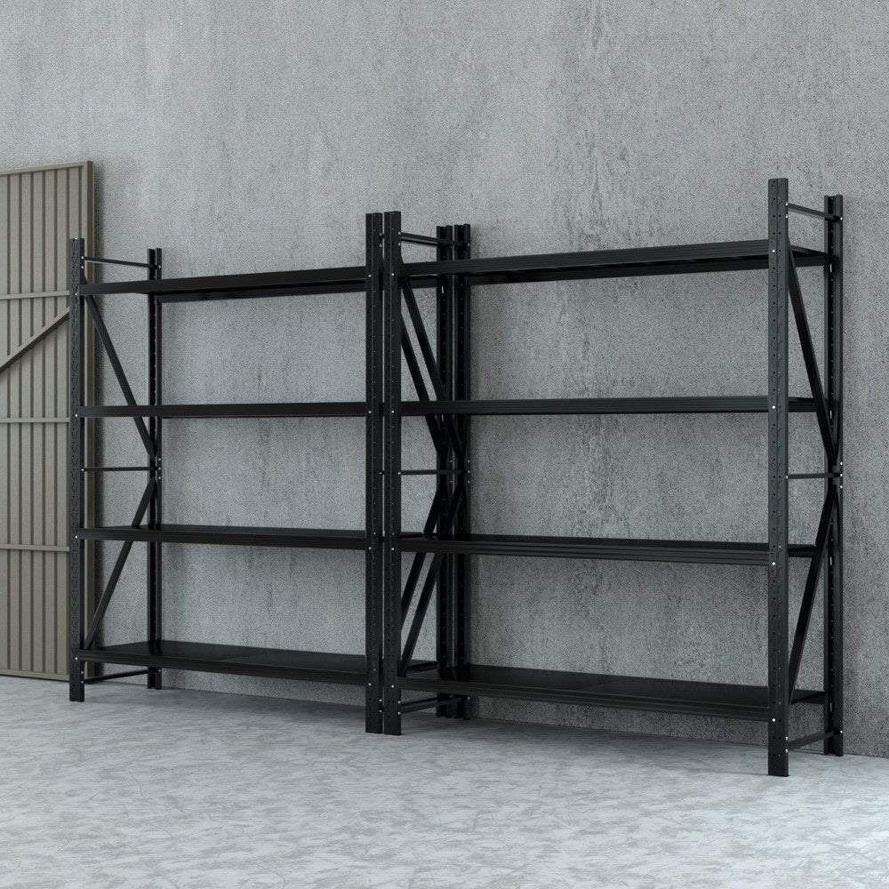 Giantz 4Mx2.4M Garage Shelving Warehouse Rack Black Giantz