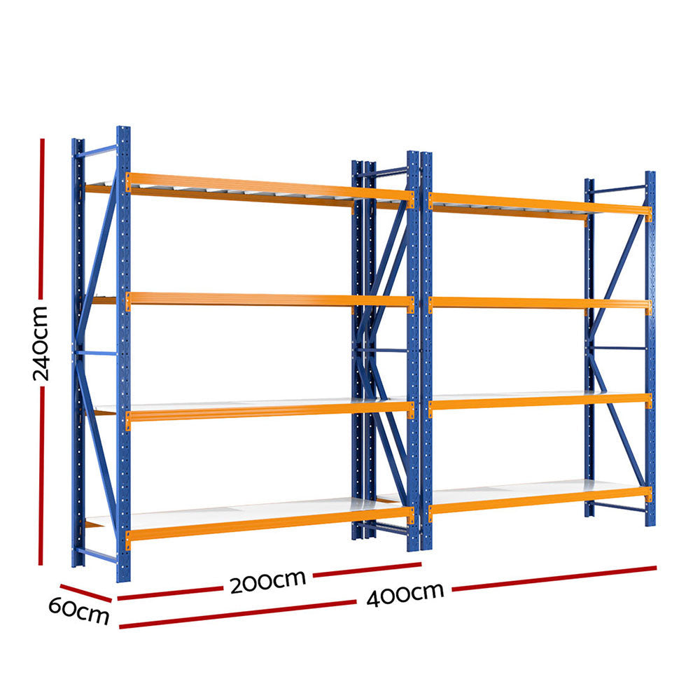 Giantz 4Mx2.4M Garage Shelving Warehouse Rack Giantz