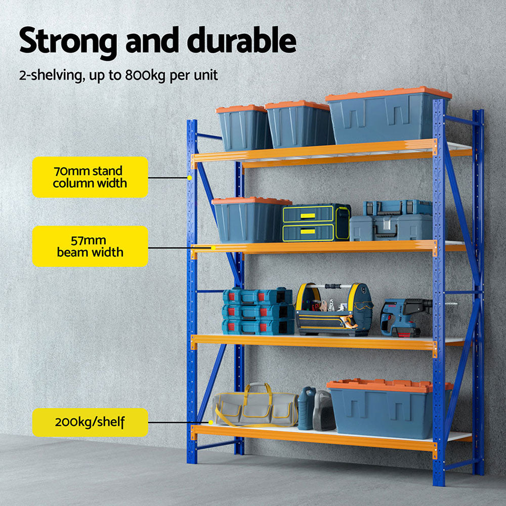 Giantz 4Mx2.4M Garage Shelving Warehouse Rack Giantz