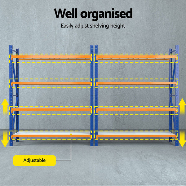 Giantz 4Mx2.4M Garage Shelving Warehouse Rack Giantz