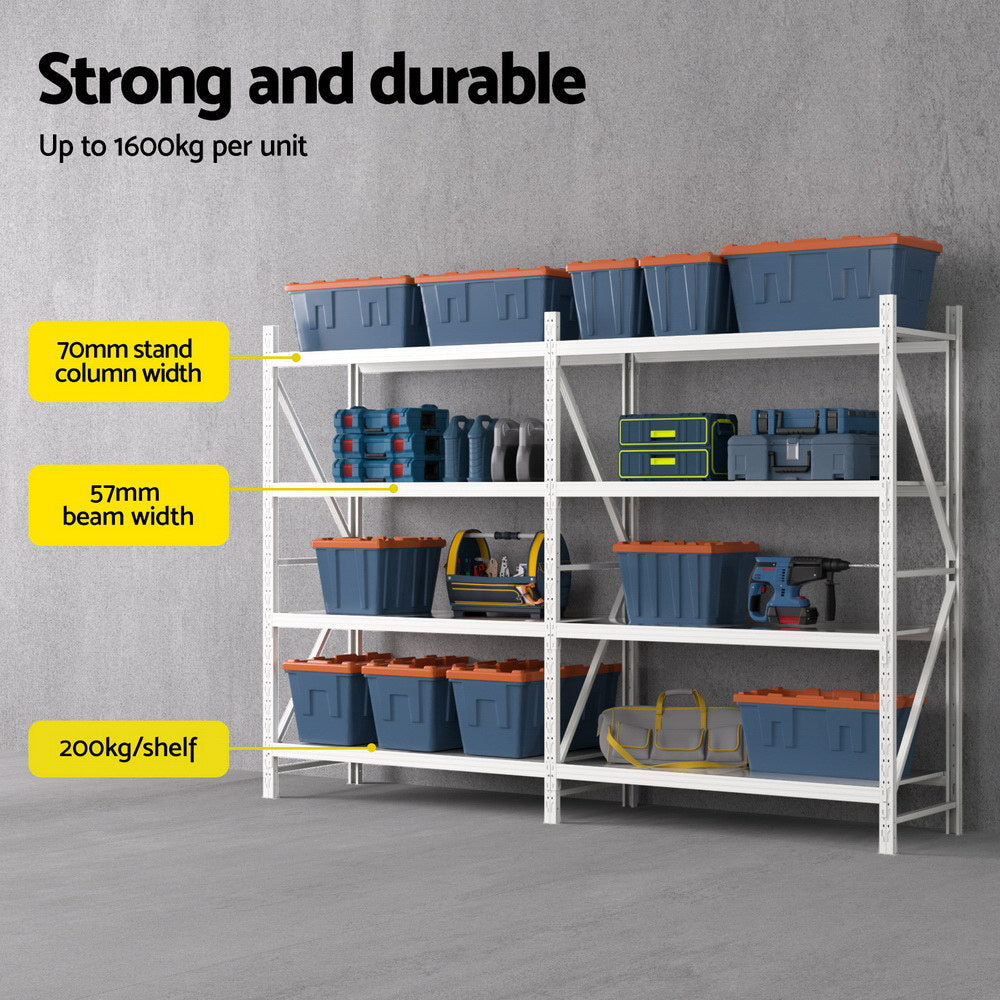 3Mx2M Giantz Garage Shelving Warehouse Rack Awezingly