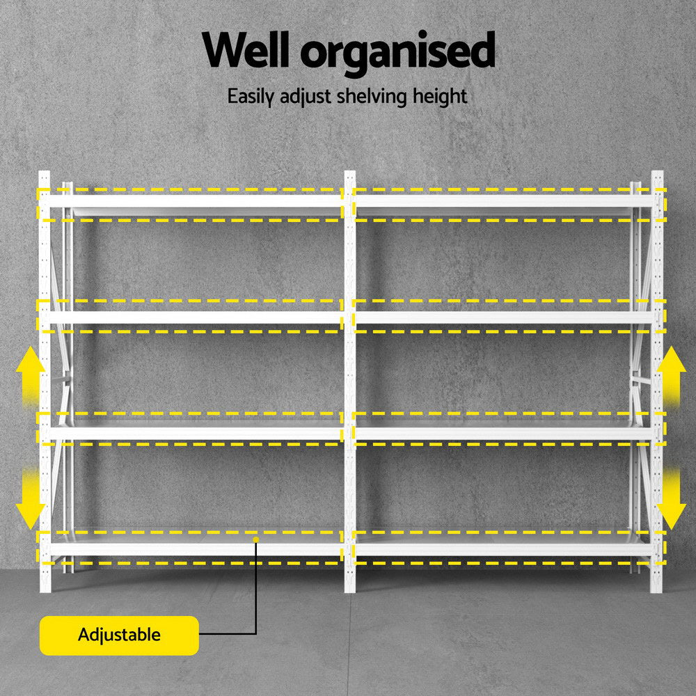 3Mx2M Giantz Garage Shelving Warehouse Rack Awezingly