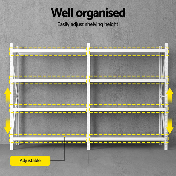 3Mx2M Giantz Garage Shelving Warehouse Rack Awezingly