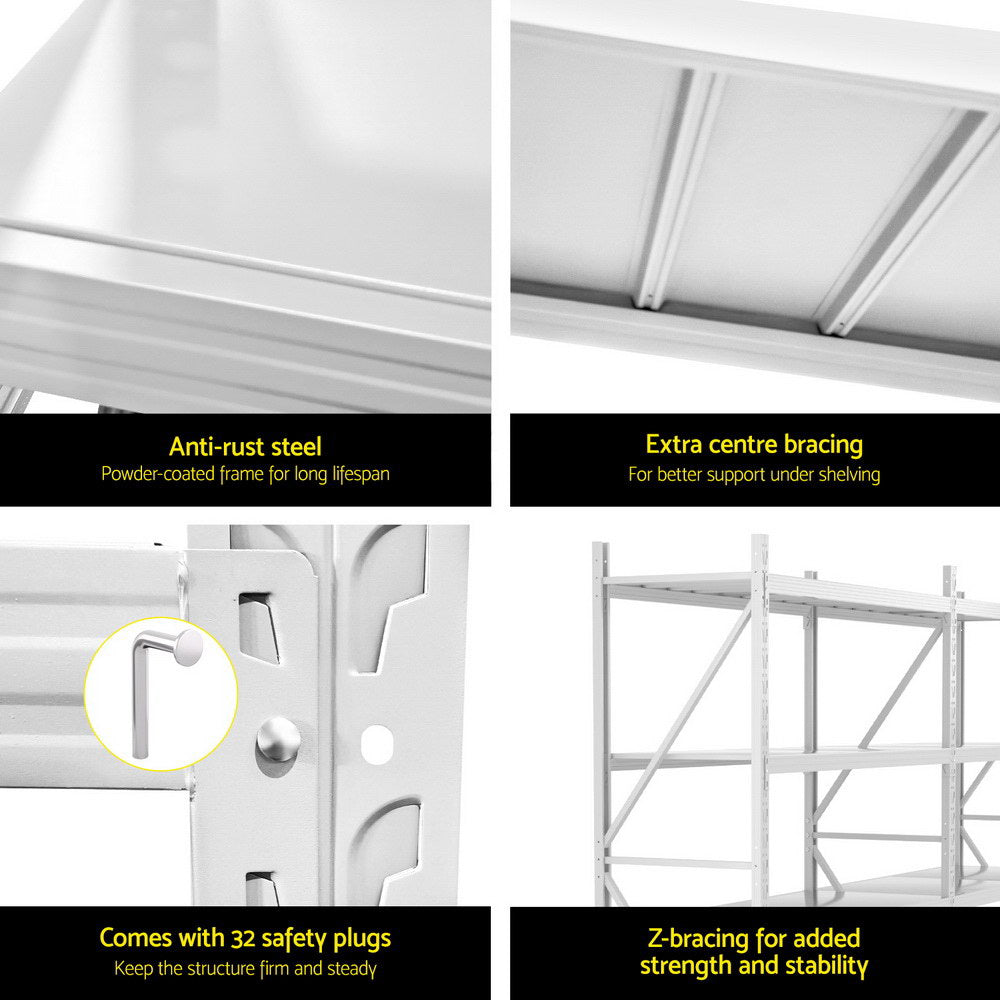 3Mx2M Giantz Garage Shelving Warehouse Rack Awezingly