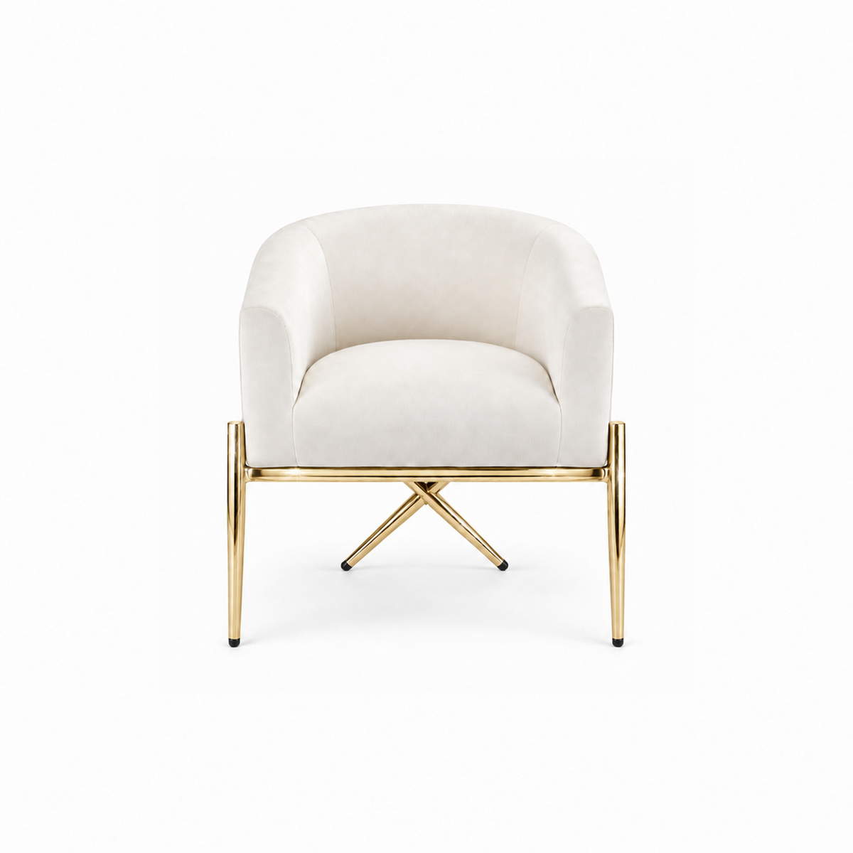 Artiss Armchair Velvet Lounge Accent Chair Nursing Sofa White, Single Sofa Armchair for Living Room, Bedroom, Office and Vanity. Awezingly