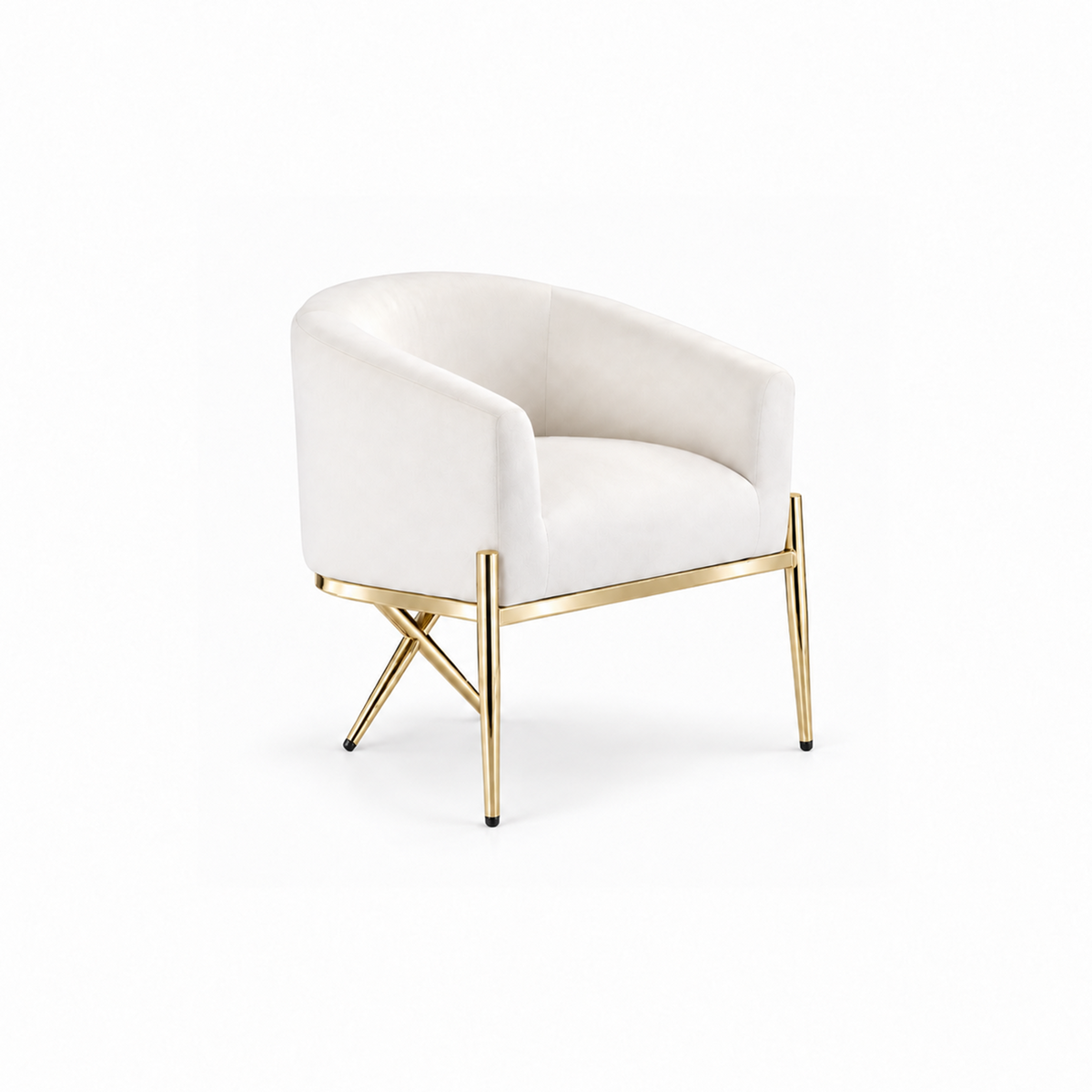 Artiss Armchair Velvet Lounge Accent Chair Nursing Sofa White, Single Sofa Armchair for Living Room, Bedroom, Office and Vanity. Awezingly