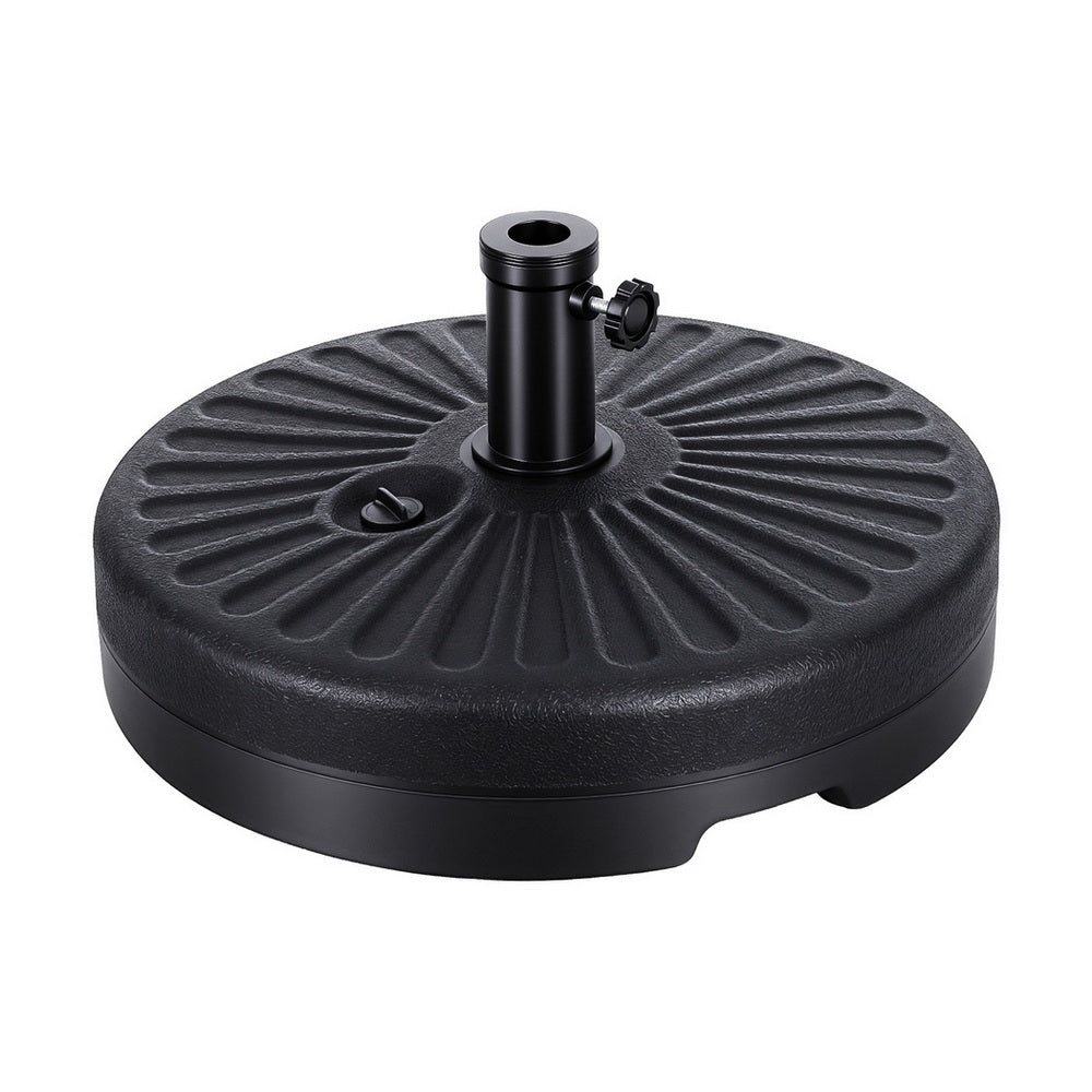 Instahut Outdoor Umbrella Base Weight Round Plastic Pole Holder 30-48mm Beach Awezingly