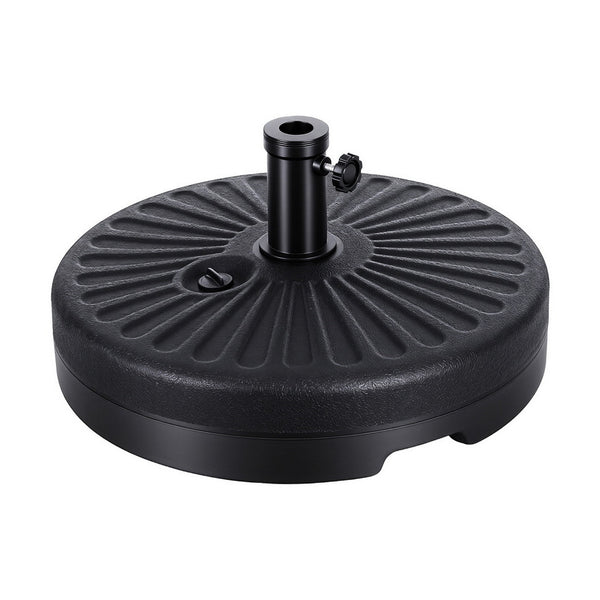 Instahut Outdoor Umbrella Base Weight Round Plastic Pole Holder 30-48mm Beach Awezingly
