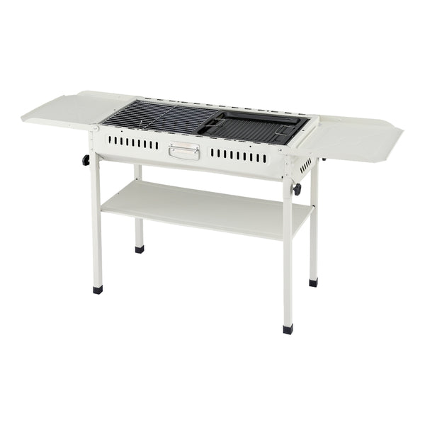 Grillz Portable BBQ Grill w/ Stainless Steel Racks & Pans for Outdoor Awezingly