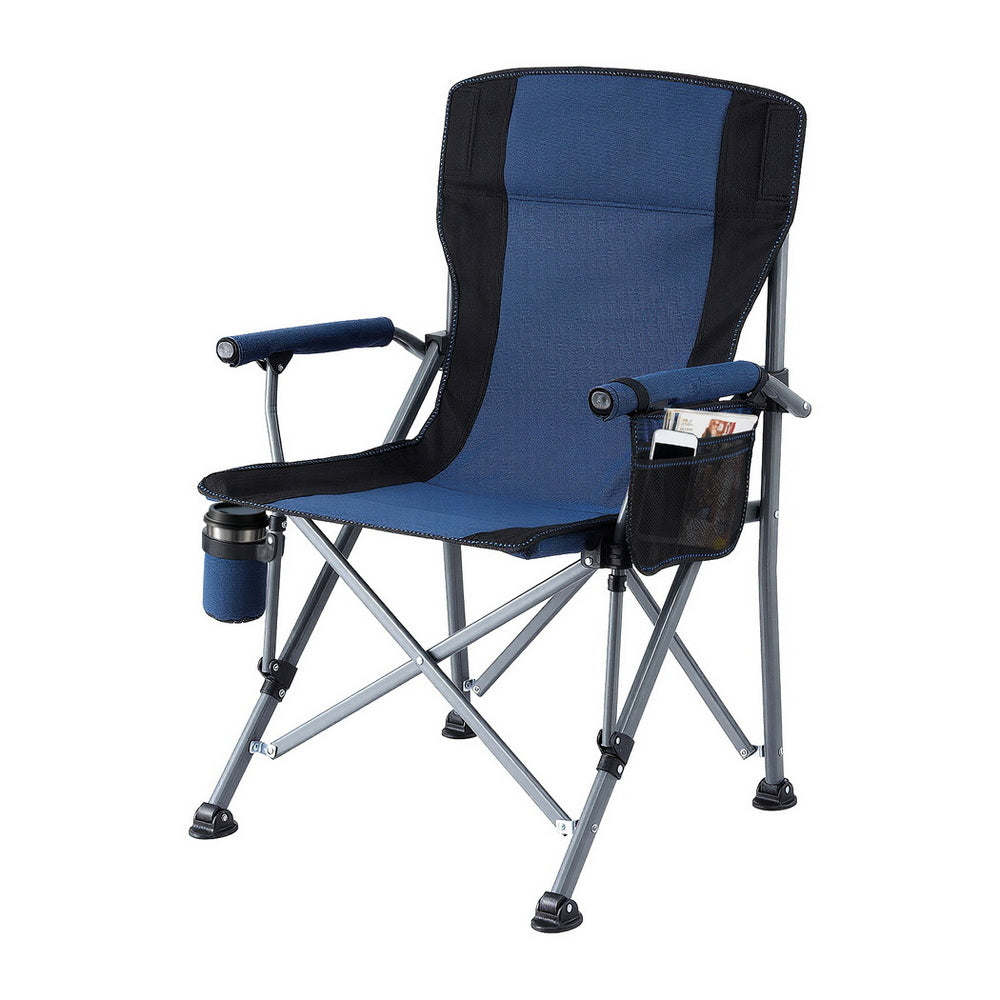 Weisshorn Camping Chair Folding Outdoor Portable Seat Lightweight Beach Picnic Fishing Capacity 120KG Navy Blue Awezingly