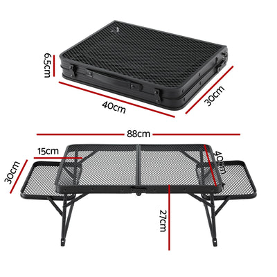 Weisshorn Camping Table Mesh Desktop Lightweight Portable Outdoor Folding Grill Desk
