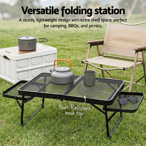 Weisshorn Camping Table Mesh Desktop Lightweight Portable Outdoor Folding Grill Desk Awezingly