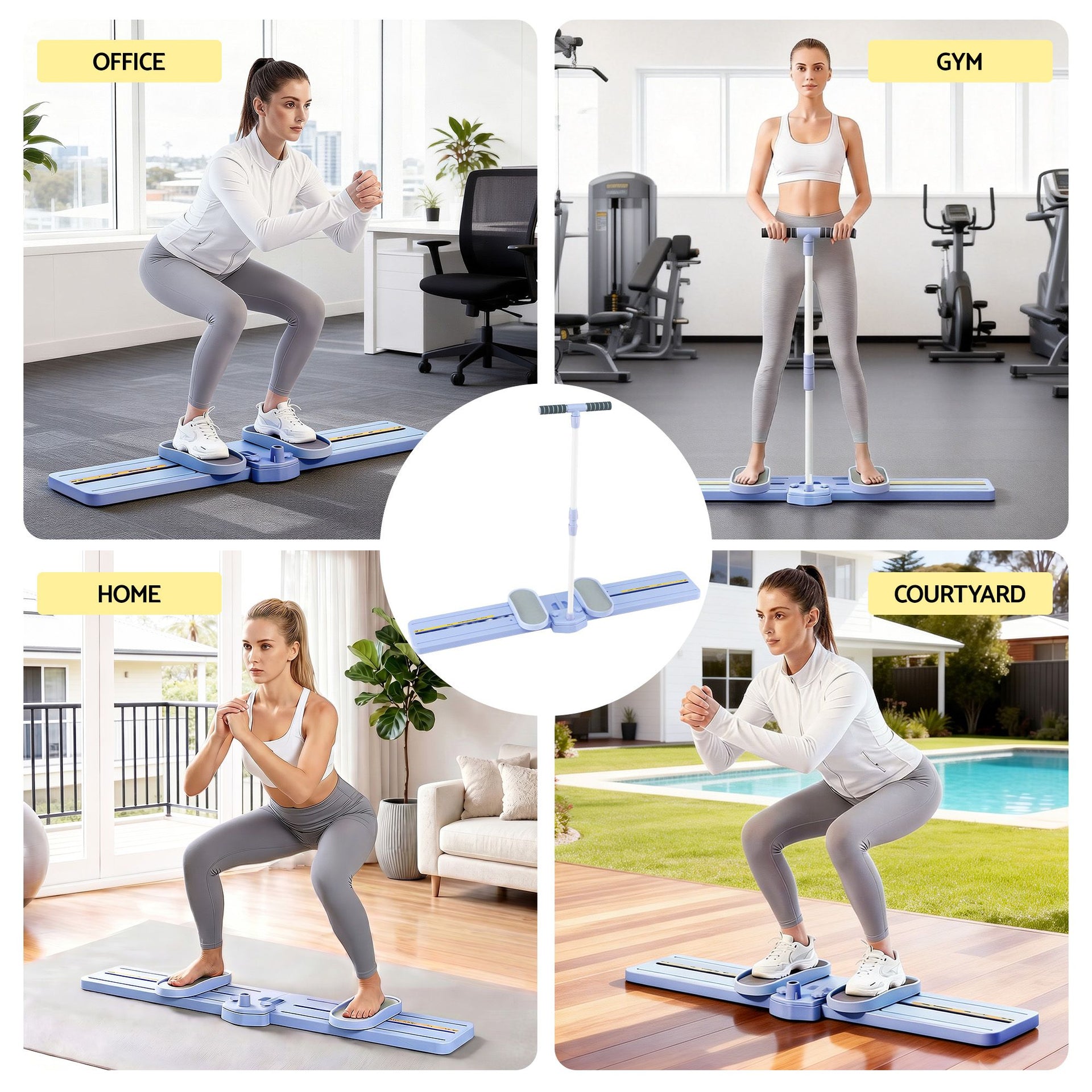 Everfit Thigh Hip Exerciser Home Ski Leg Trainer Machine Fitness Cardio Foldable Awezingly