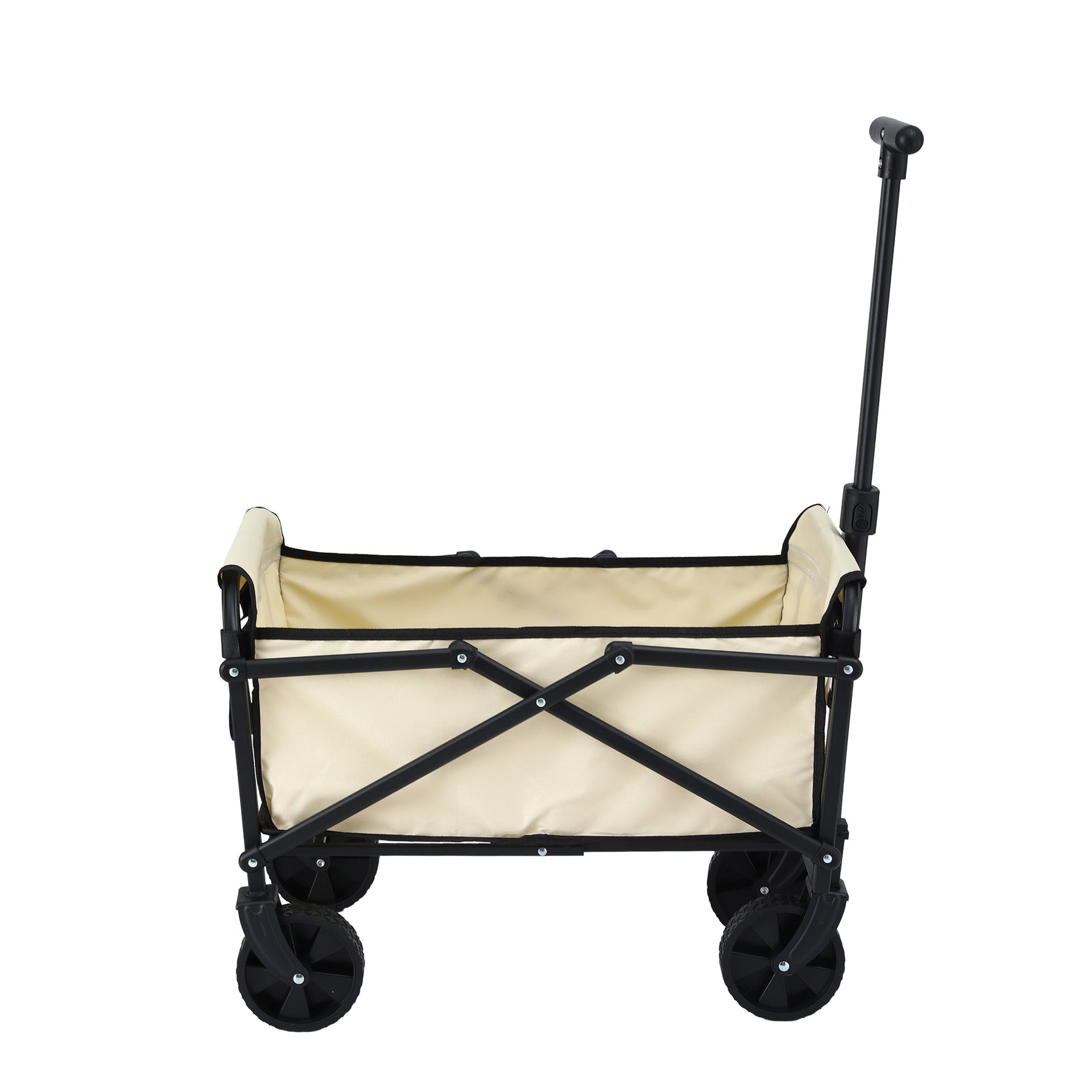 Gardeon Garden Cart Folding Trolley Camping Wagon Barrow Outdoor Beach Beige Awezingly