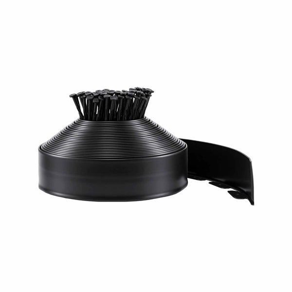 Green Fingers Garden Edging 60ft 30pcs Flexible Garden Border Plastic Lawn Edging Black Awezingly