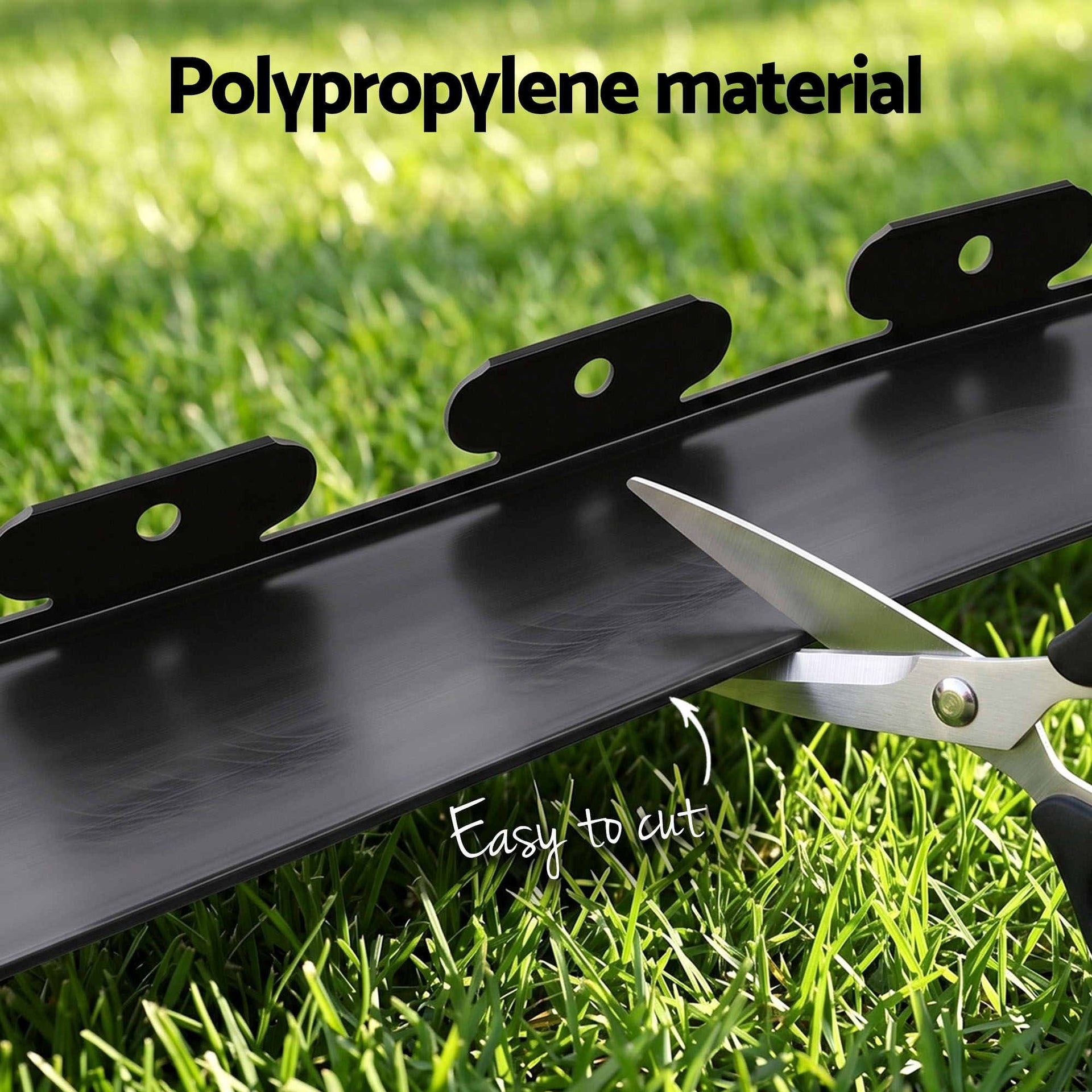 Green Fingers Garden Edging 60ft 30pcs Flexible Garden Border Plastic Lawn Edging Black Awezingly