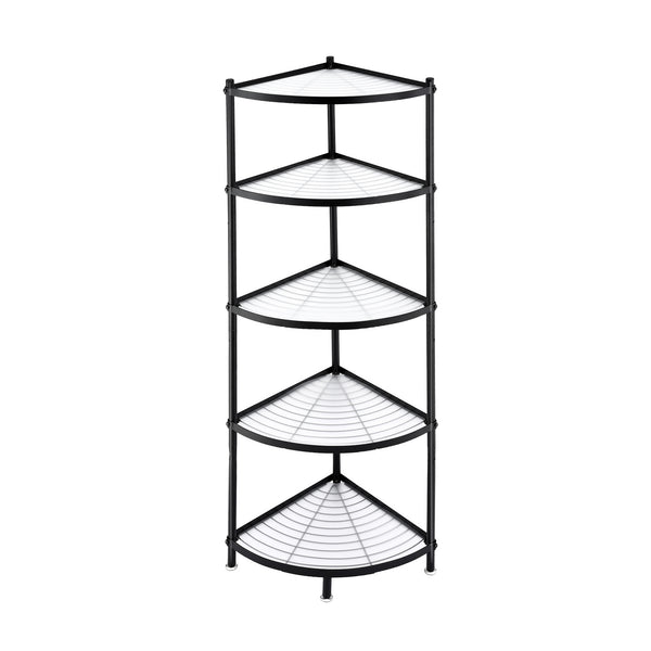 Artiss 5-Tier Kitchen Corner Shelf Rack Stand Microwave Metal Storage Shelves Awezingly