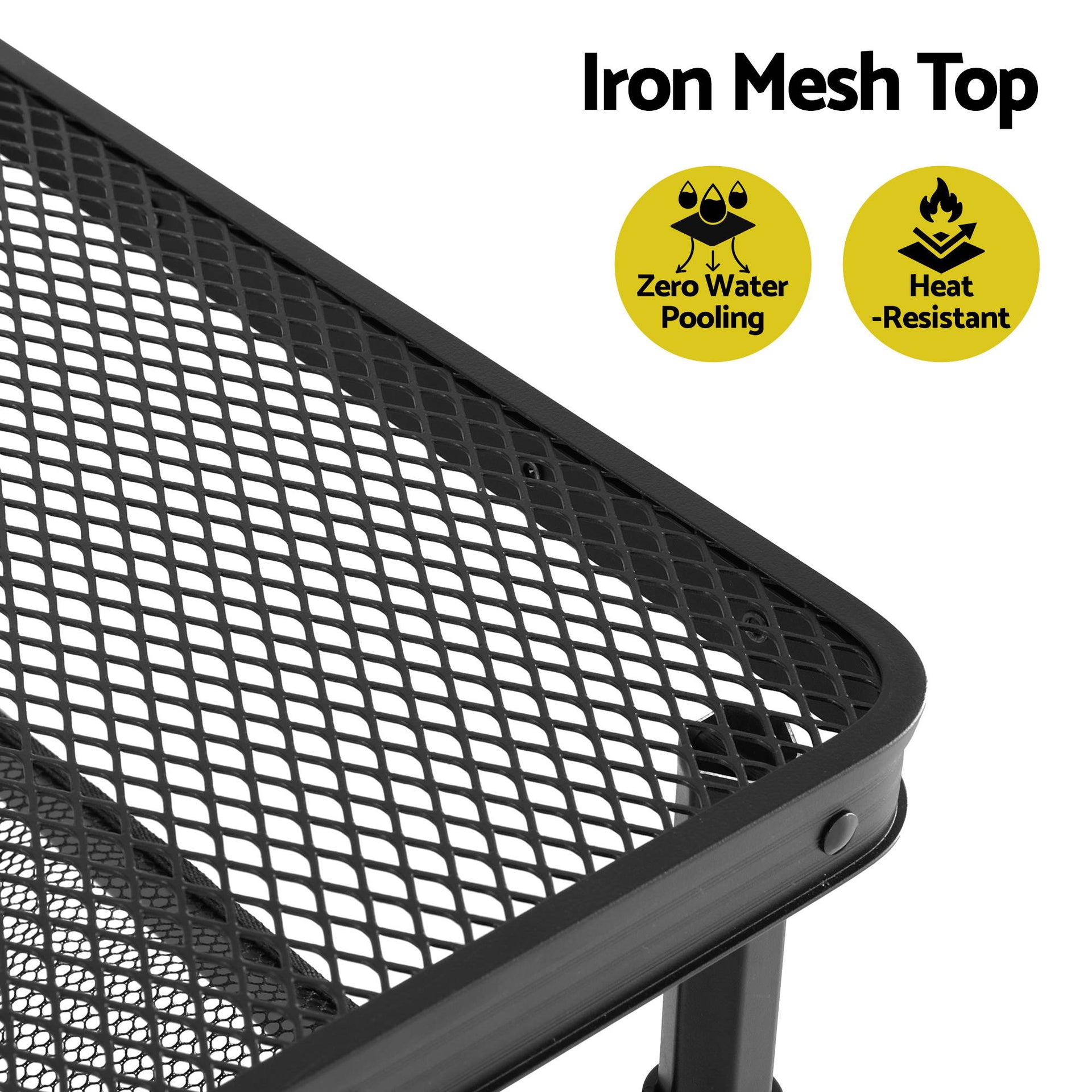 Gardeon BBQ Camp Table, 90*60*66 Portable Foldable Lightweight Grill Outdoor Metal Table 3.9kg Awezingly