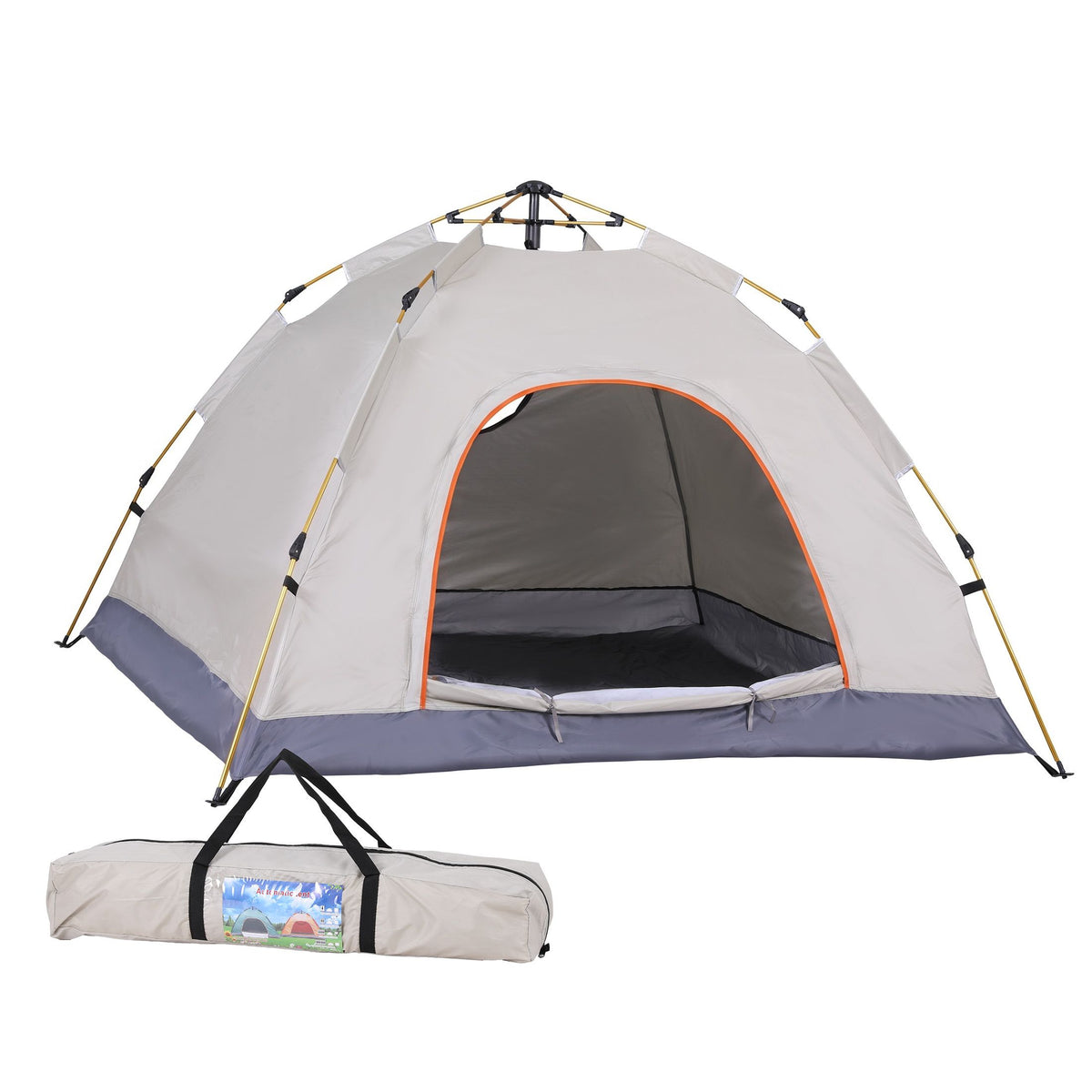 Weisshorn Camping Tent Instant Tent Pop up 2 Person Outdoor Hiking Tents Hiking Beige Weisshorn