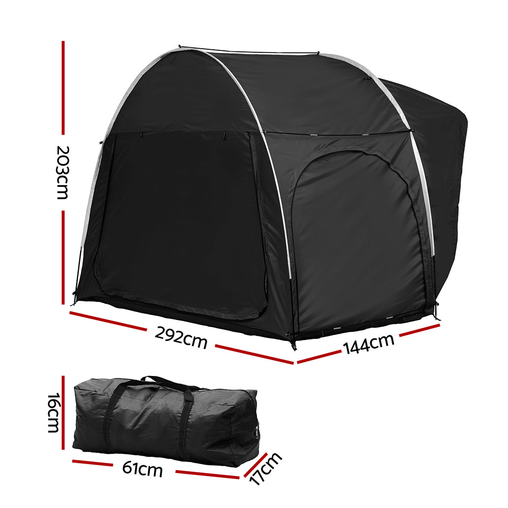 Weisshorn Camping Tent Car SUV Rear Hatchback Tents Canopy Portable Outdoor Family Black Awezingly