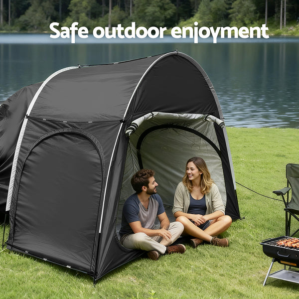 Weisshorn Camping Tent Car SUV Rear Hatchback Tents Canopy Portable Outdoor Family Black Awezingly