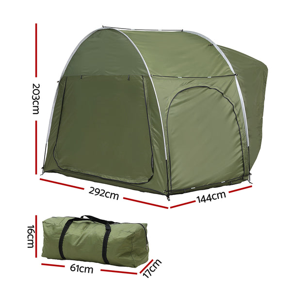 Weisshorn Camping Tent Car SUV Rear Hatchback Tents Canopy Portable Outdoor Family green Awezingly