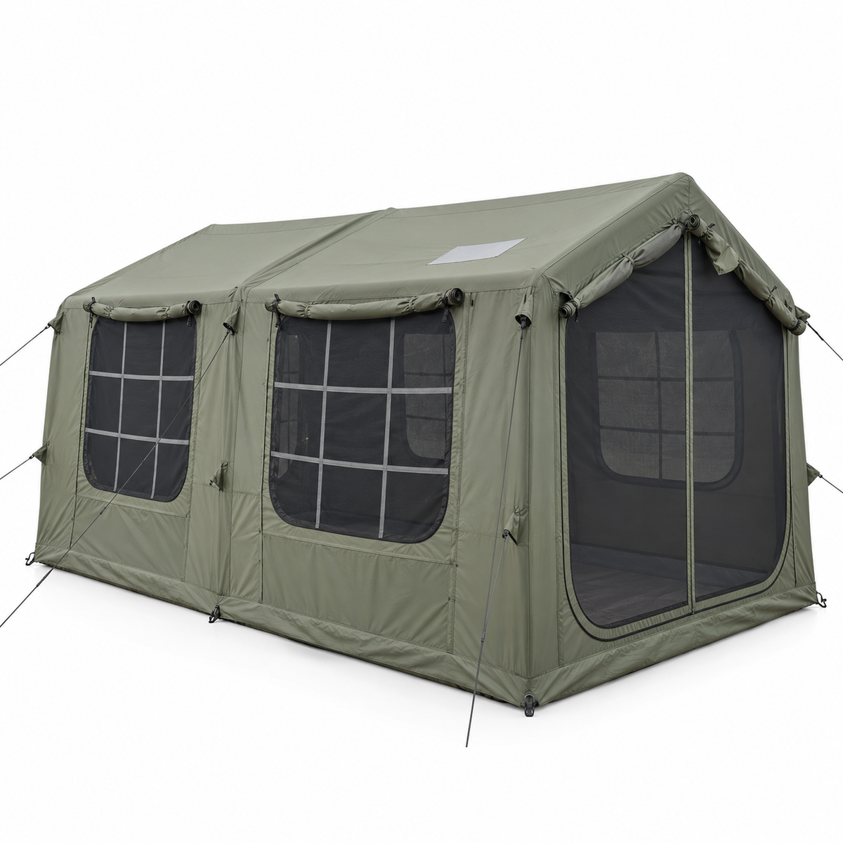 Weisshorn Inflatable Cabin Camping Tent Olive Green Mesh Entry 520x360cm Awezingly