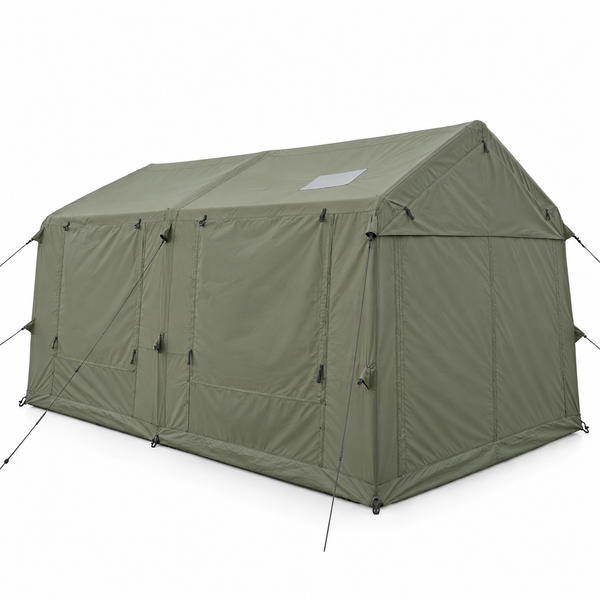 Weisshorn Inflatable Cabin Camping Tent Olive Green Mesh Entry 520x360cm Awezingly