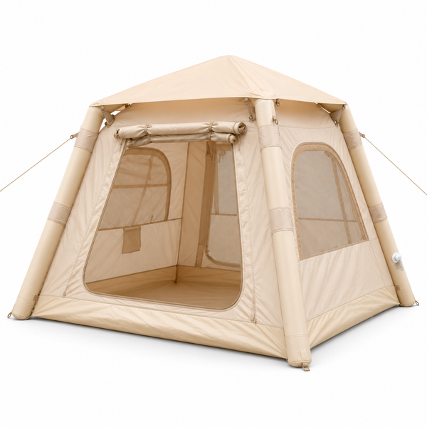Weisshorn Inflatable Camping Tent Dual End Doors Arched Windows 300x400cm Awezingly