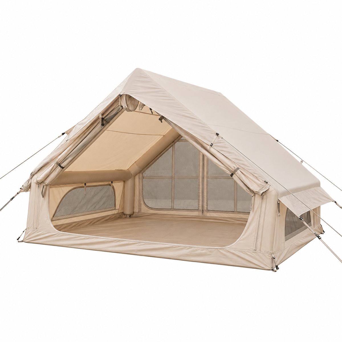 Weisshorn Inflatable A-Frame Camping Tent Large Outdoor Glamping Beige Awezingly