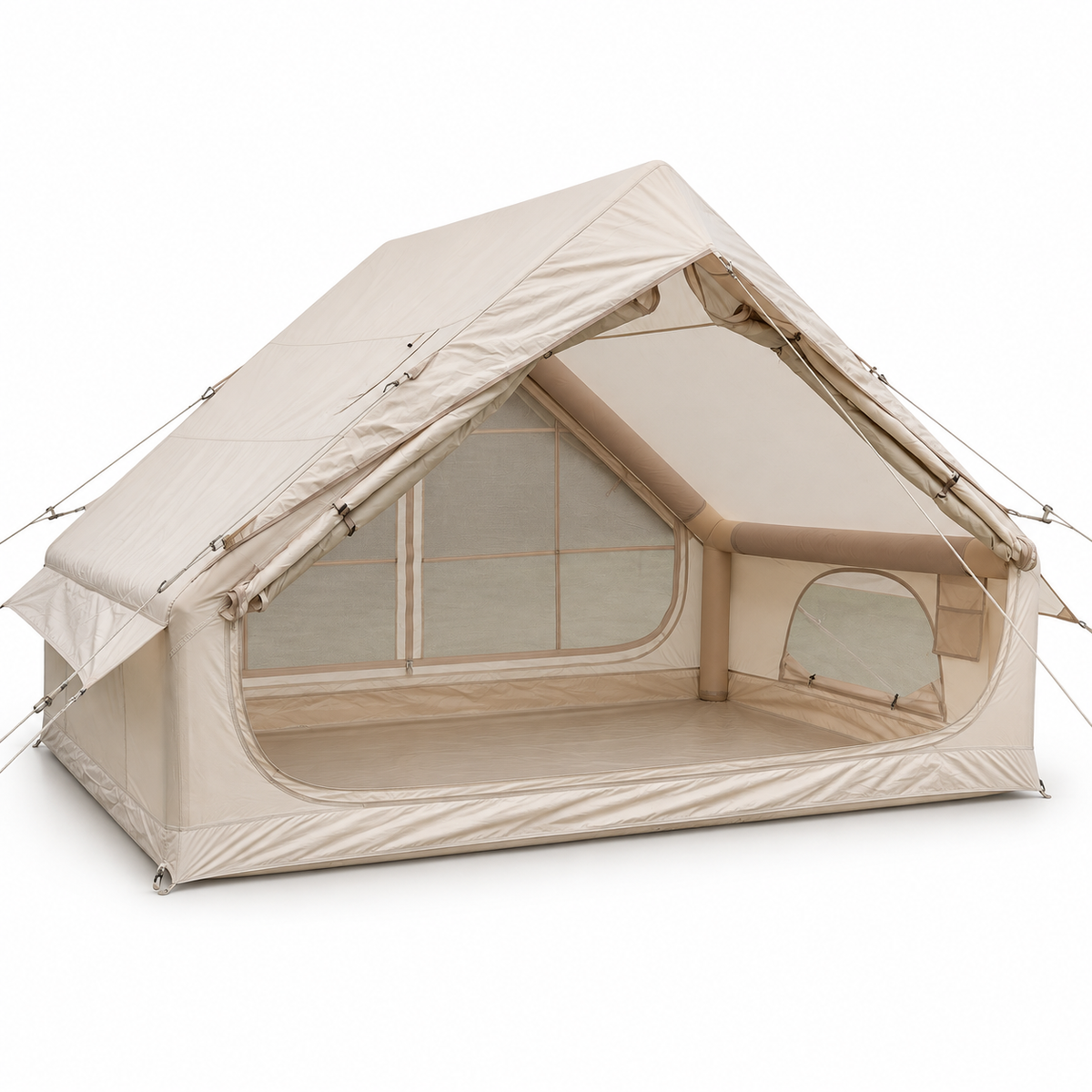 Weisshorn Inflatable A-Frame Camping Tent Large Outdoor Glamping Beige Awezingly