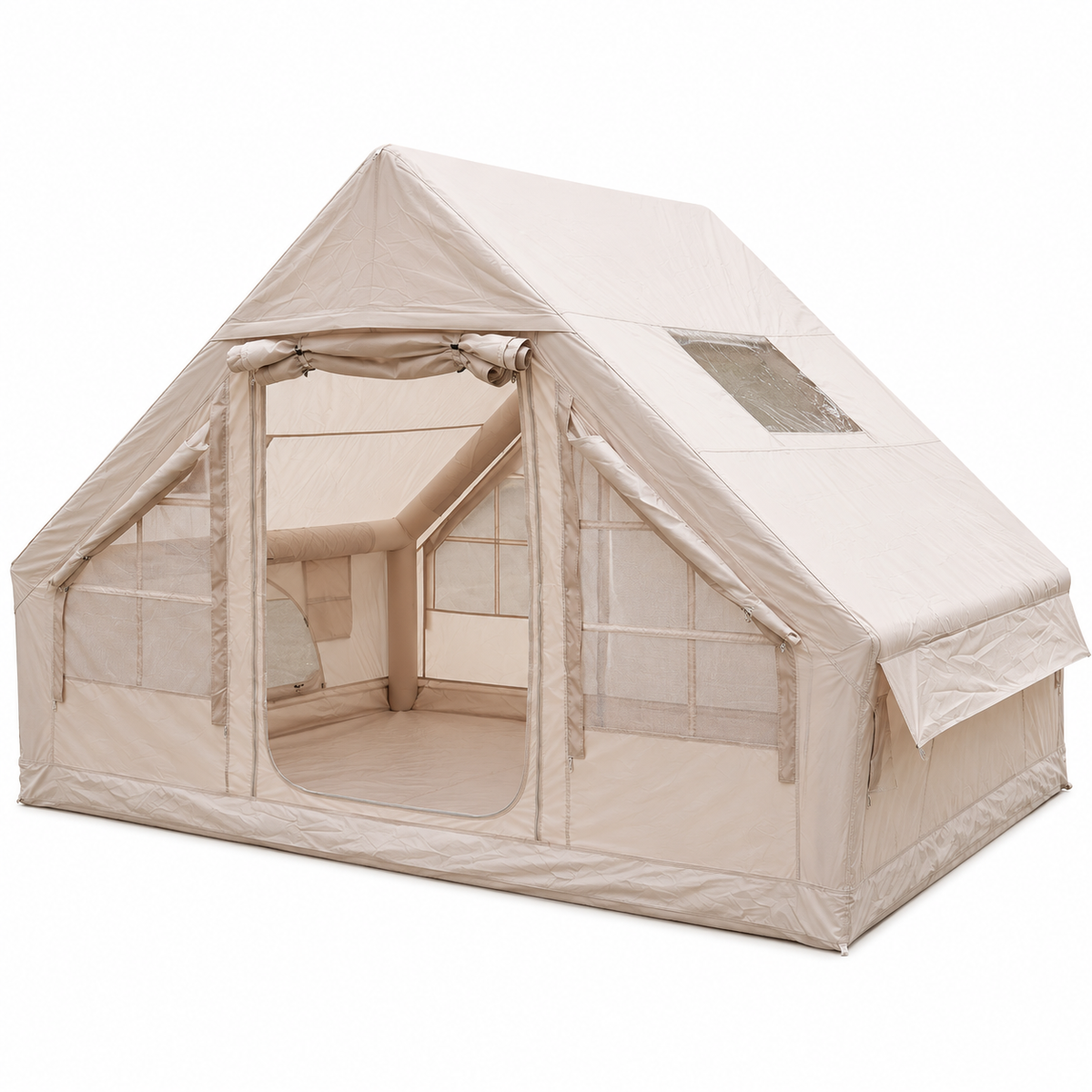 Weisshorn A-Frame Inflatable Air Tent with Mesh Windows, Family Glamping Awezingly