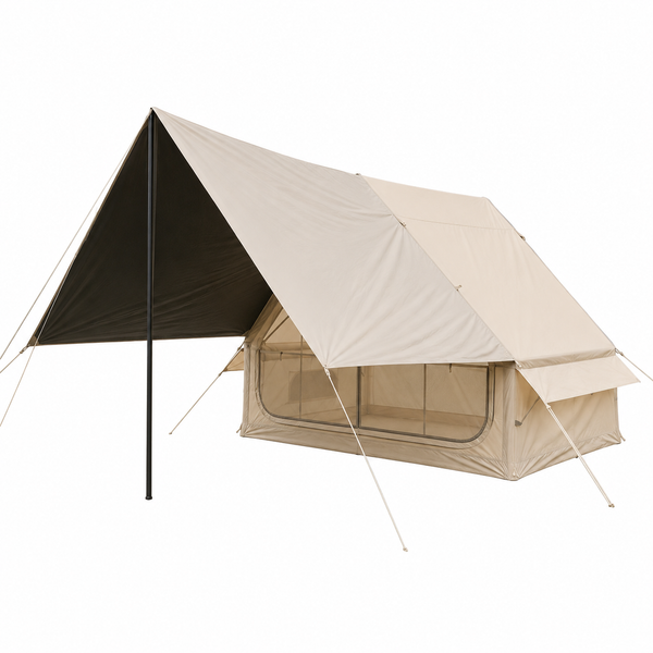 Weisshorn Inflatable A-Frame Tent with Extended Side Awning, Basecamp Awezingly