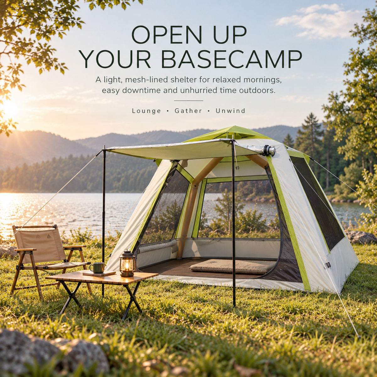 Weisshorn Inflatable Mesh Gazebo Tent, Air-Frame with Extendable Canopy Awezingly