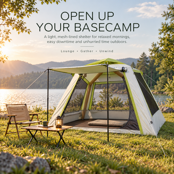 Weisshorn Inflatable Mesh Gazebo Tent, Air-Frame with Extendable Canopy Awezingly