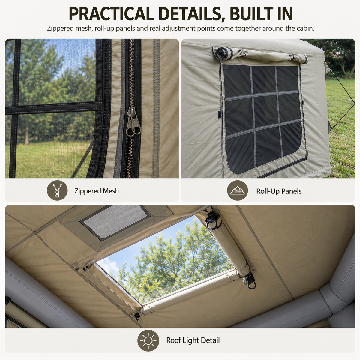 Weisshorn Inflatable Camping Tent Cabin Style with Skylight Mesh 300x265cm Awezingly