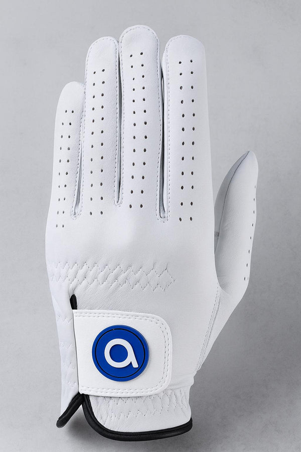 Awezingly Premium Quality Cabretta Leather Golf Glove for Men - White Awezingly