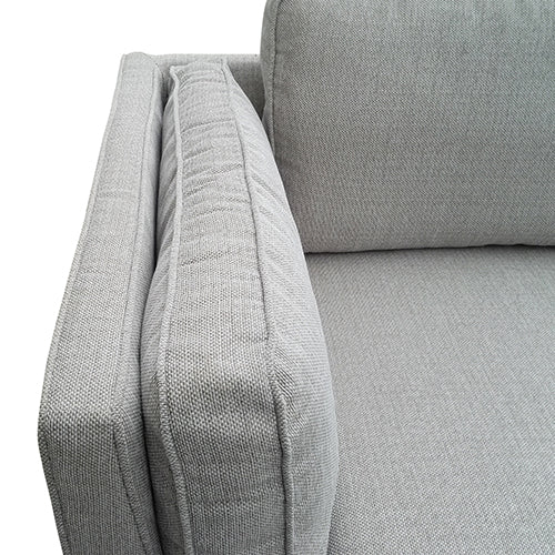 3 Seater Sofa Beige Fabric Modern Lounge Set for Living Room Couch with Wooden Frame Does not apply
