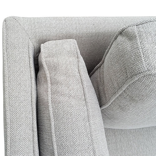 3 Seater Sofa Beige Fabric Modern Lounge Set for Living Room Couch with Wooden Frame Does not apply