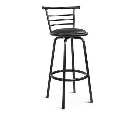 Artiss Set of 2 PU Leather Bar Stools - Black freeshipping - Awezingly