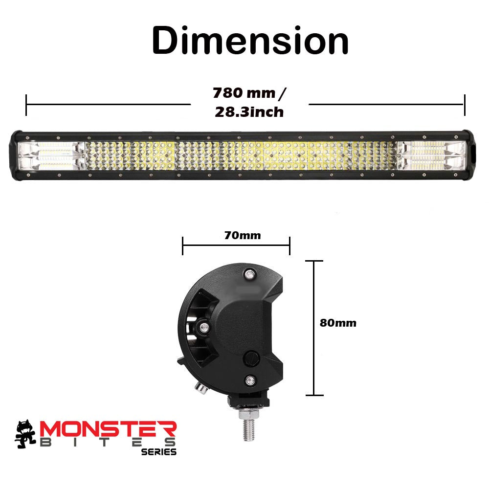 28 inch Philips LED Light Bar Quad Row Combo Beam 4x4 Work Driving Lamp 4wd Does not apply