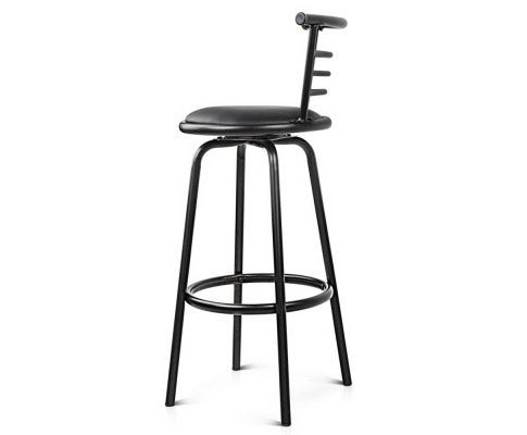 Artiss Set of 2 PU Leather Bar Stools - Black freeshipping - Awezingly