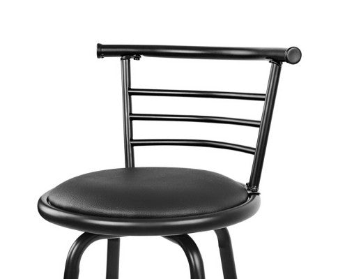 Artiss Set of 2 PU Leather Bar Stools - Black freeshipping - Awezingly