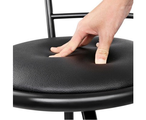 Artiss Set of 2 PU Leather Bar Stools - Black freeshipping - Awezingly