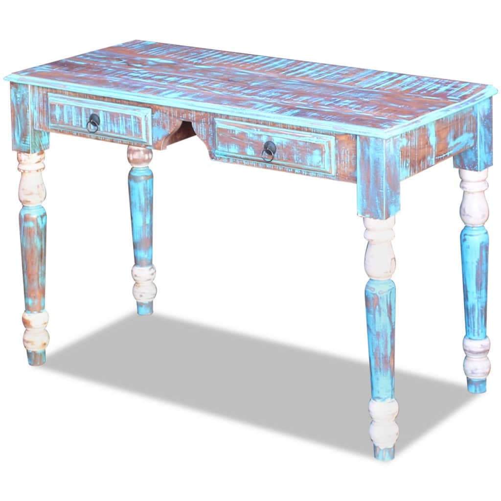 Desk Solid Reclaimed Wood- Blue Does not apply