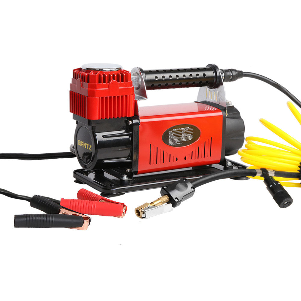 Giantz 12V Portable Air Compressor - Red Giantz
