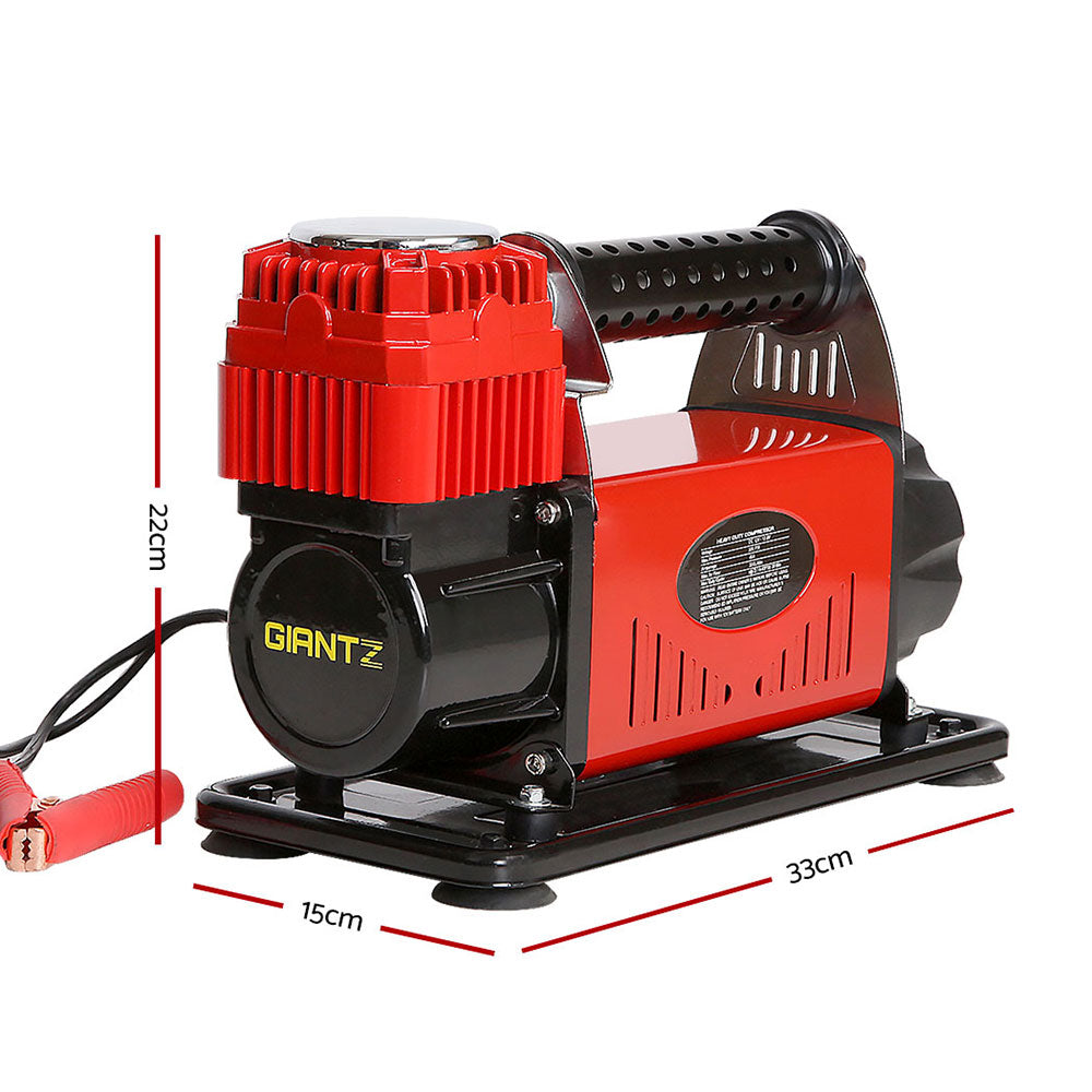 Giantz 12V Portable Air Compressor - Red Giantz